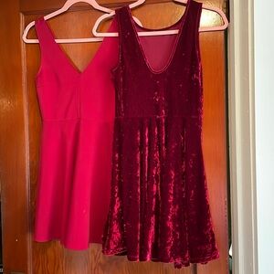TWO red dresses